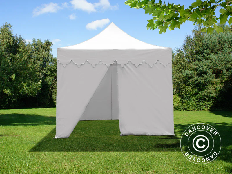Foldetelt FleXtents PRO "Morocco" 3x3m Hvid, inkl. 4 sider - Image 6