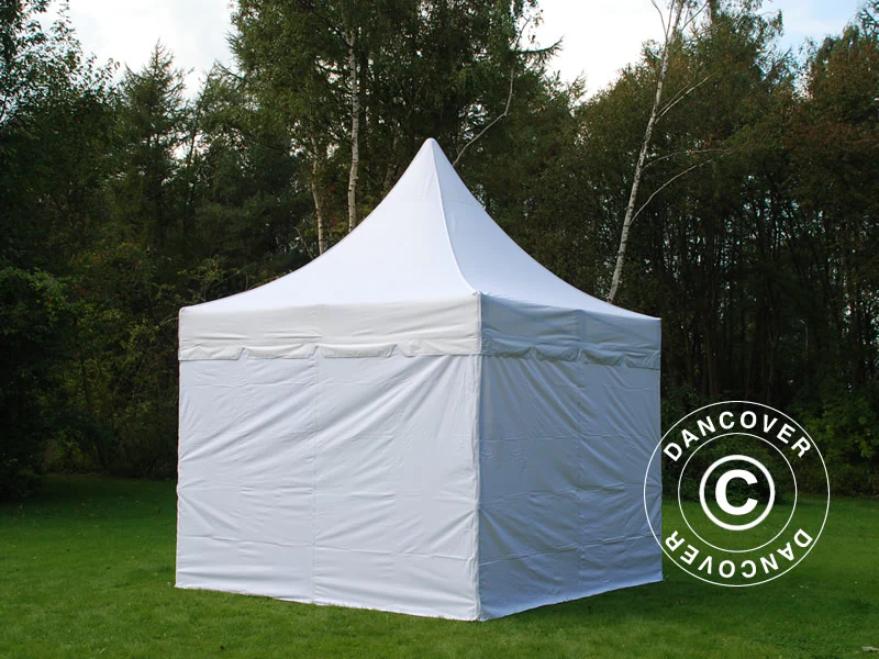 Foldetelt FleXtents PRO Peak Pagoda 3x3m Hvid, inkl. 4 sider - Image 2