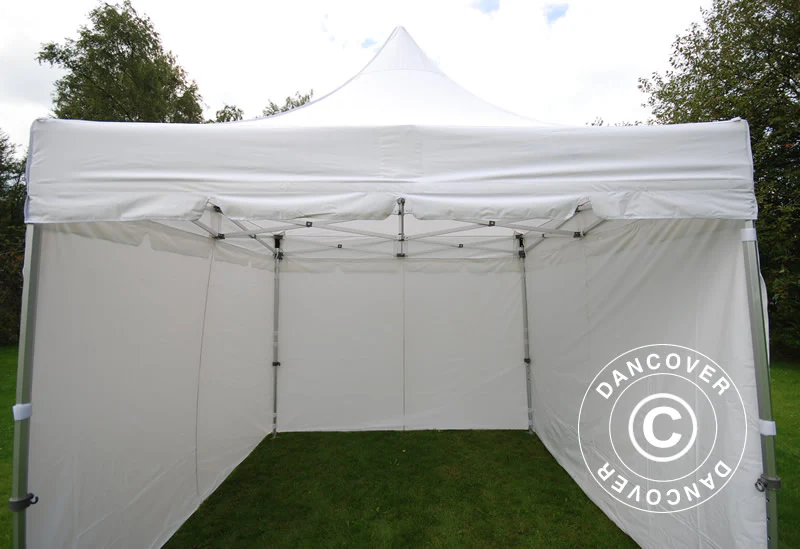 Foldetelt FleXtents PRO Peak Pagoda 3x3m Hvid, inkl. 4 sider - Image 8