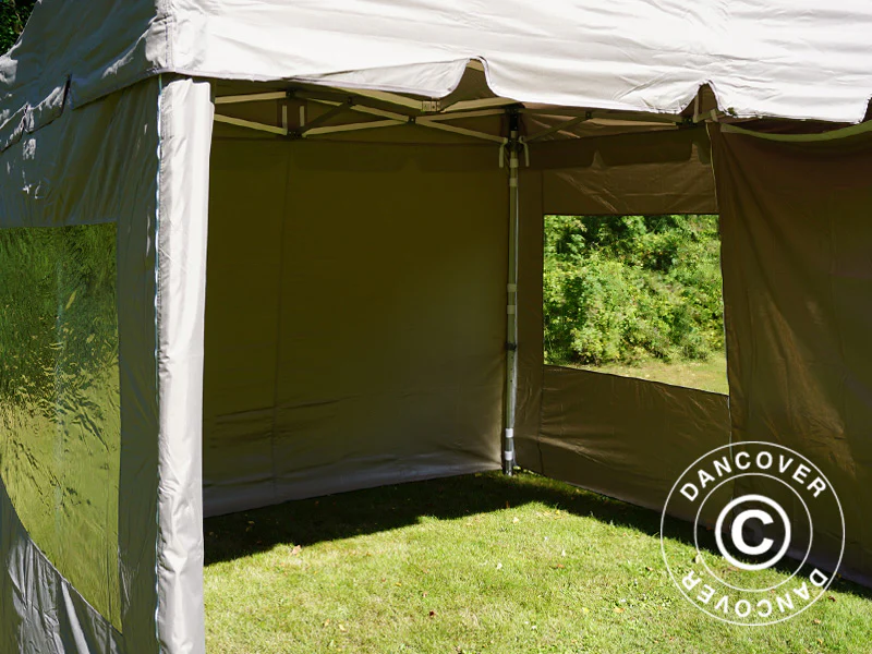 Foldetelt FleXtents PRO Peak Pagoda 3x3m Latte, inkl. 4 sider - Image 19