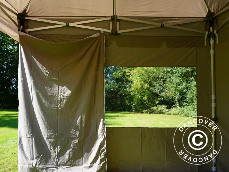 Foldetelt FleXtents PRO Peak Pagoda 3x3m Latte, inkl. 4 sider - Image 26