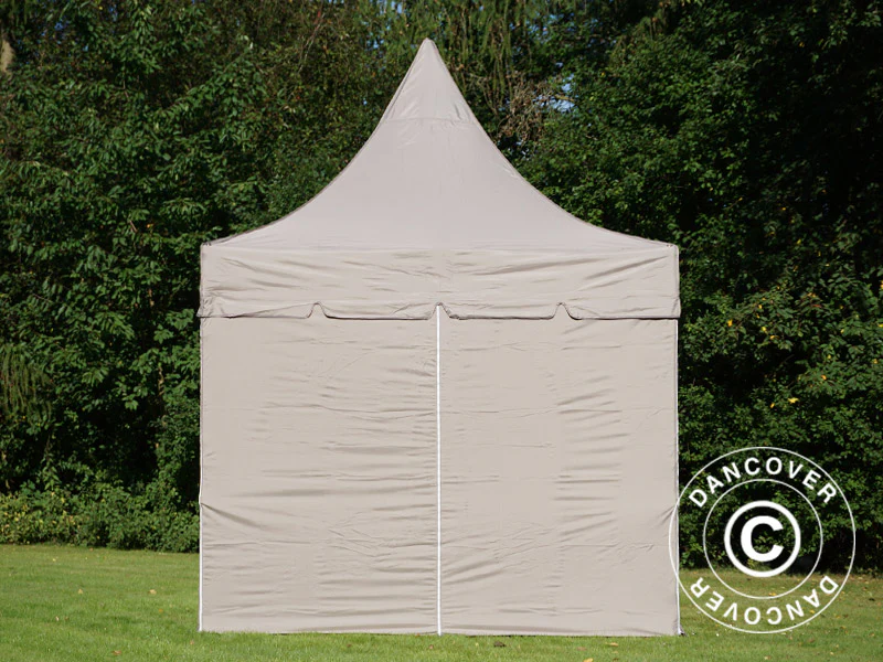 Foldetelt FleXtents PRO Peak Pagoda 3x3m Latte, inkl. 4 sider - Image 4