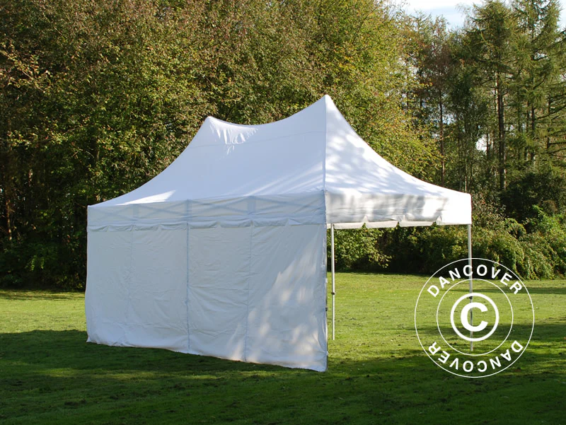 Foldetelt FleXtents PRO Peak Pagoda 3x6m Hvid, Inkl. 6 sider - Image 12