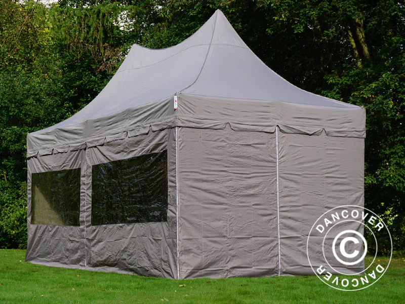 Foldetelt FleXtents PRO Peak Pagoda 3x6m Latte, inkl. 6 sider - Image 4
