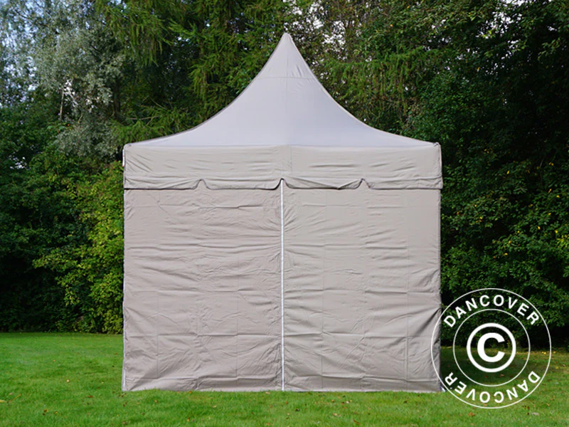 Foldetelt FleXtents PRO Peak Pagoda 3x6m Latte, inkl. 6 sider - Image 6