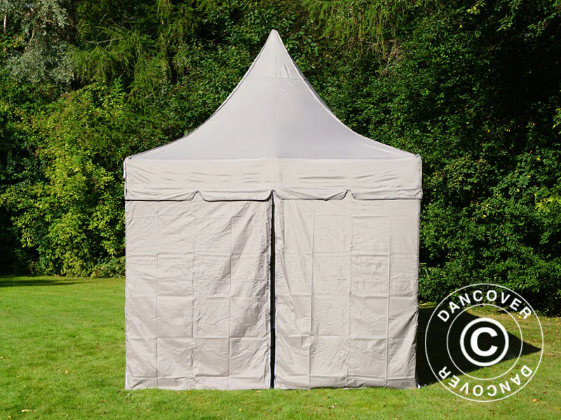 Foldetelt FleXtents PRO Peak Pagoda 3x6m Latte, inkl. 6 sider - Image 7