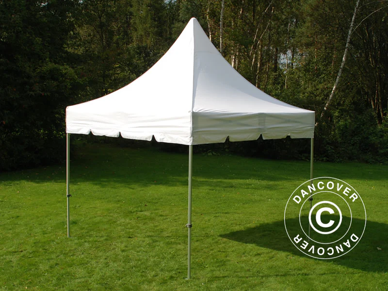 Foldetelt FleXtents PRO Peak Pagoda 4x4m Hvid, inkl. 4 sider - Image 3