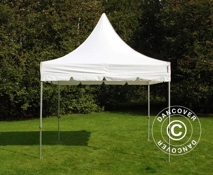 Foldetelt FleXtents PRO Peak Pagoda 4x4m Hvid, inkl. 4 sider - Image 7