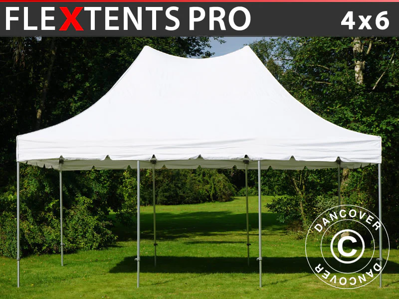 Foldetelt FleXtents PRO Peak Pagoda 4x6m Hvid
