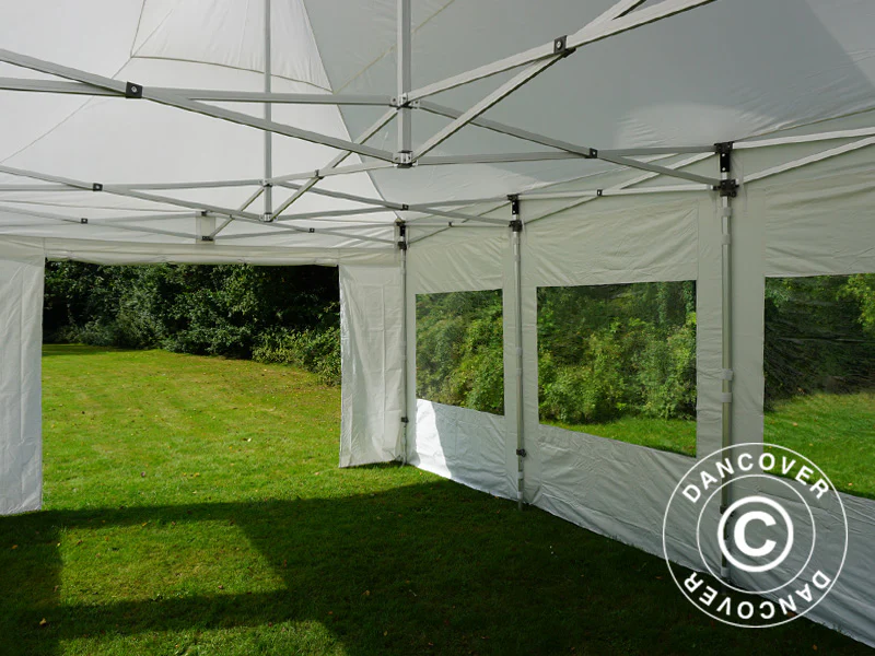 Foldetelt FleXtents PRO Peak Pagoda 4x6m Hvid, inkl. 8 sider - Image 17