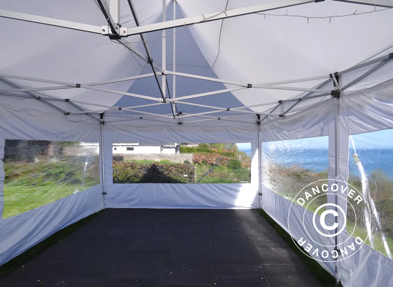 Foldetelt FleXtents PRO Peak Pagoda 4x8m Hvid, inkl. 6 sider - Image 10