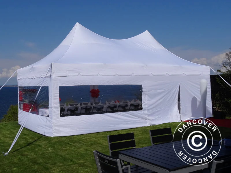Foldetelt FleXtents PRO Peak Pagoda 4x8m Hvid, inkl. 6 sider - Image 11