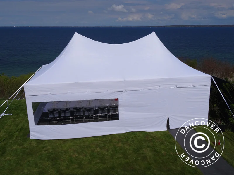 Foldetelt FleXtents PRO Peak Pagoda 4x8m Hvid, inkl. 6 sider - Image 12