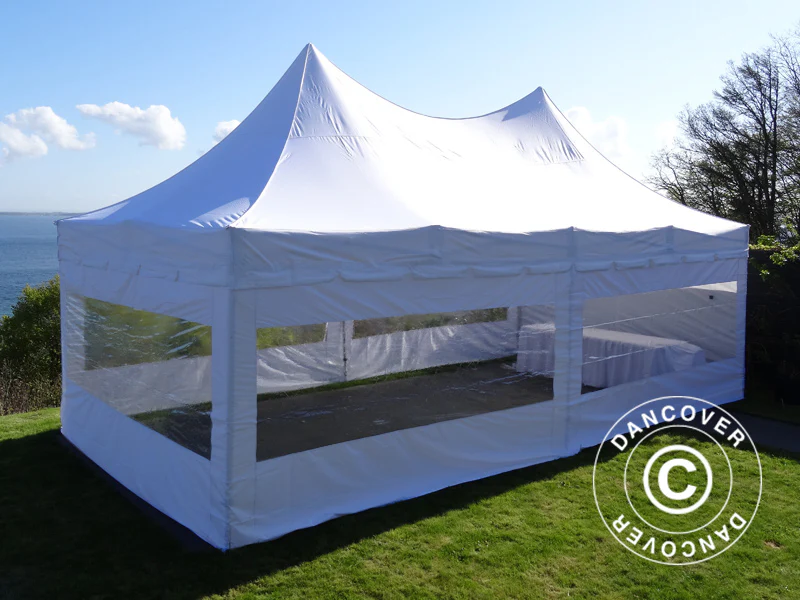 Foldetelt FleXtents PRO Peak Pagoda 4x8m Hvid, inkl. 6 sider - Image 13