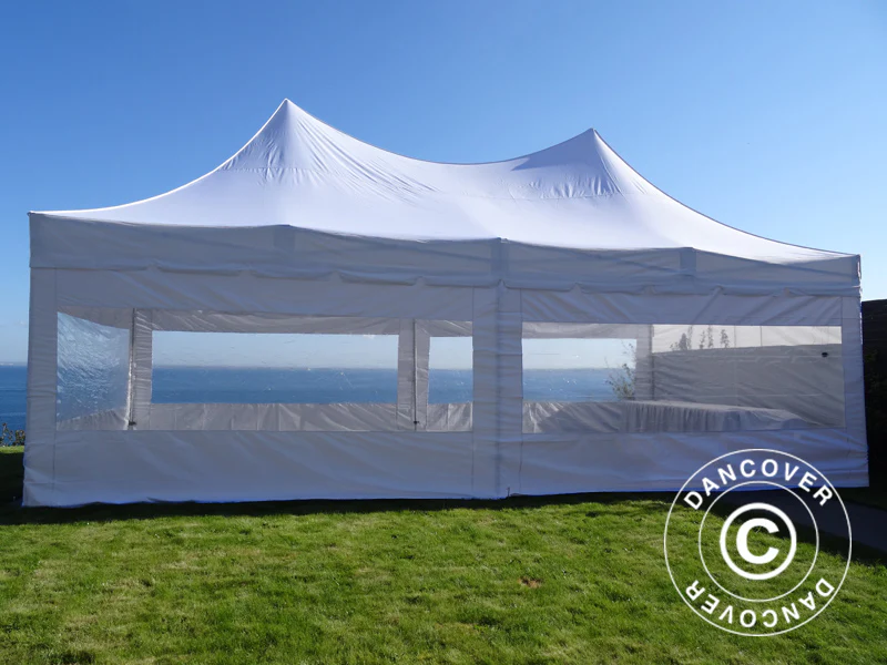 Foldetelt FleXtents PRO Peak Pagoda 4x8m Hvid, inkl. 6 sider - Image 2