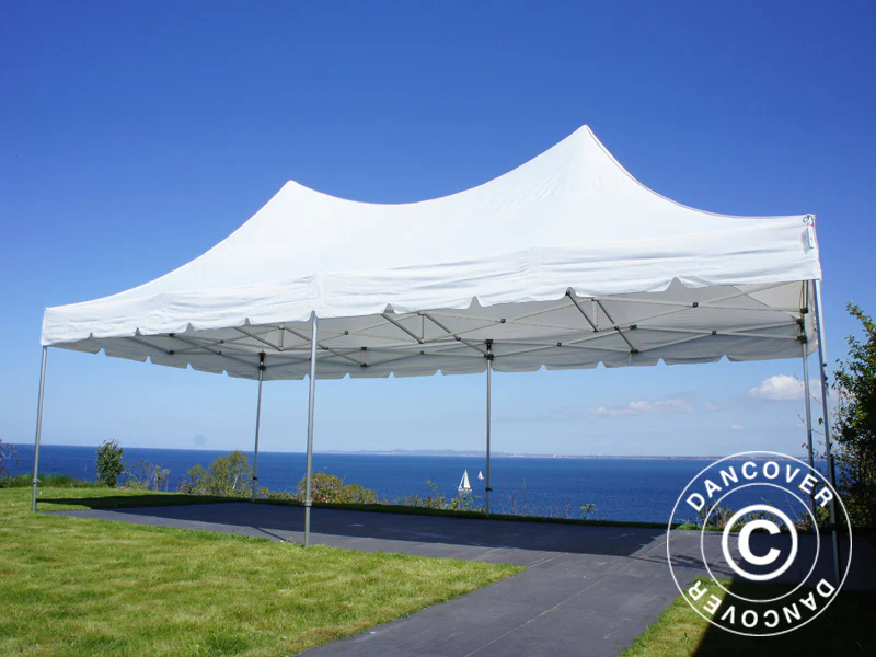 Foldetelt FleXtents PRO Peak Pagoda 4x8m Hvid, inkl. 6 sider - Image 8