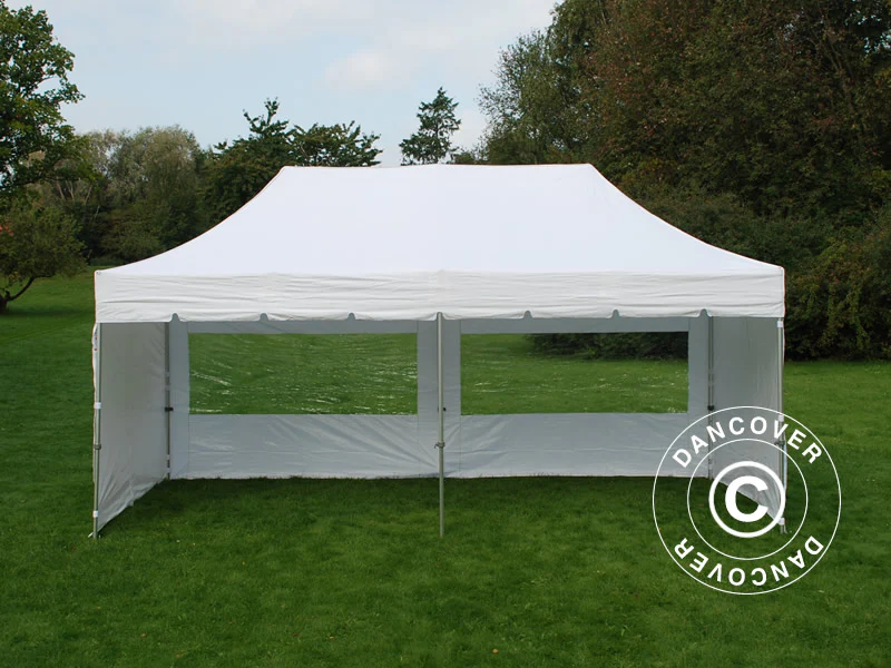 Foldetelt FleXtents PRO "Peaked" 3x6m Hvid, inkl. 6 sider - Image 3