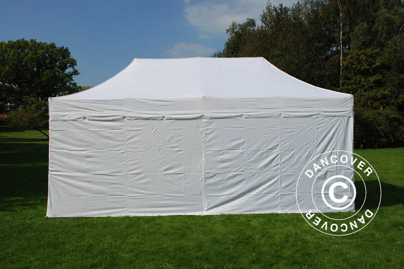 Foldetelt FleXtents PRO "Peaked" 3x6m Hvid, inkl. 6 sider - Image 5
