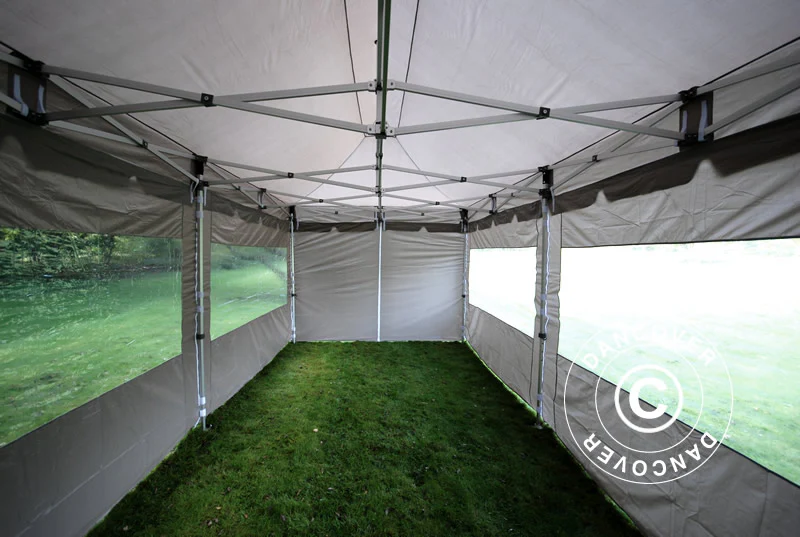 Foldetelt FleXtents PRO "Peaked" 3x6m Latte, inkl. 6 sider - Image 14