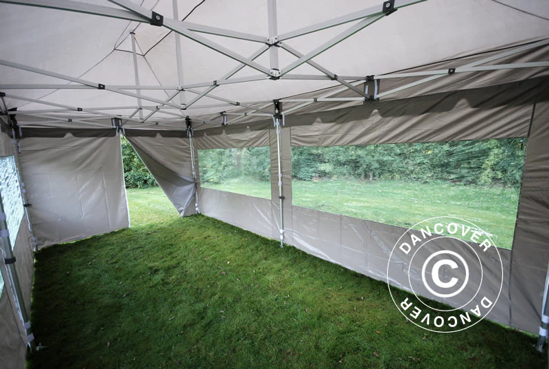 Foldetelt FleXtents PRO "Peaked" 3x6m Latte, inkl. 6 sider - Image 15
