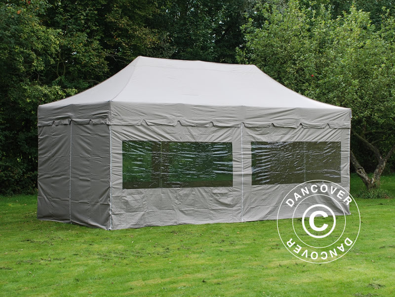 Foldetelt FleXtents PRO "Peaked" 3x6m Latte, inkl. 6 sider - Image 3