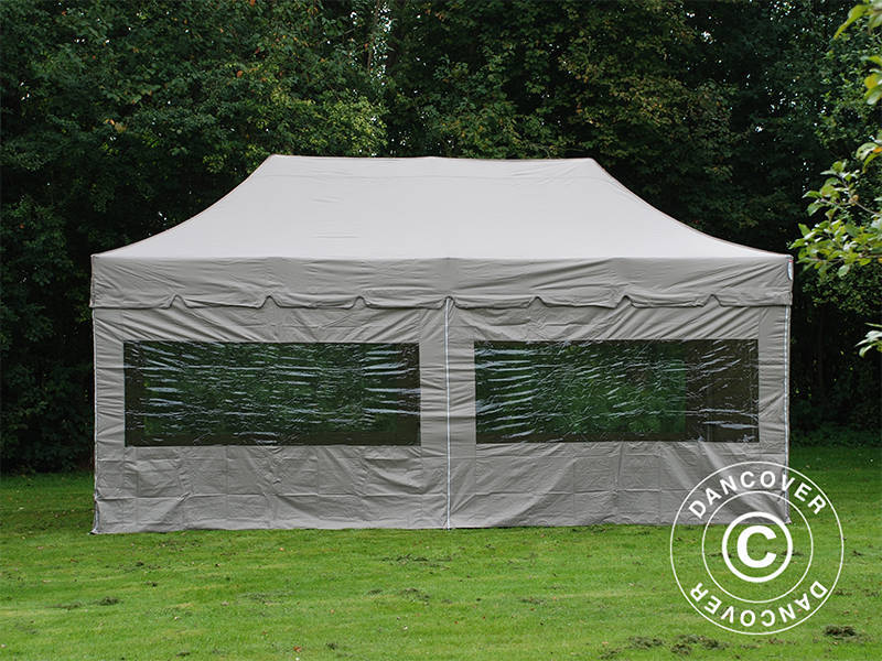 Foldetelt FleXtents PRO "Peaked" 3x6m Latte, inkl. 6 sider - Image 6