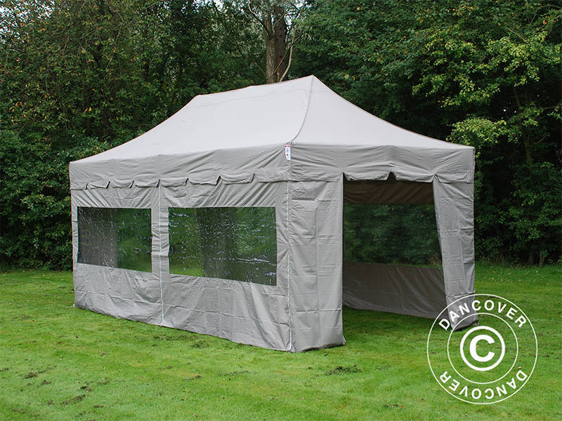 Foldetelt FleXtents PRO "Peaked" 3x6m Latte, inkl. 6 sider - Image 7