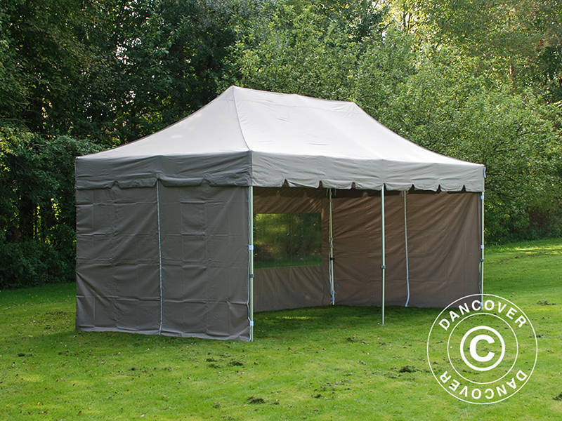Foldetelt FleXtents PRO "Peaked" 3x6m Latte, inkl. 6 sider - Image 9