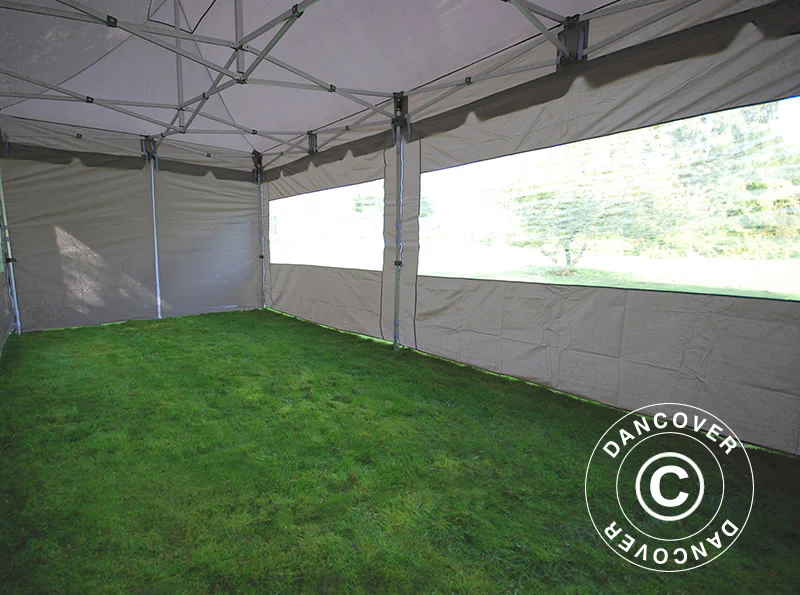 Foldetelt FleXtents PRO "Peaked" 4x8m Latte, inkl. 6 sider - Image 10