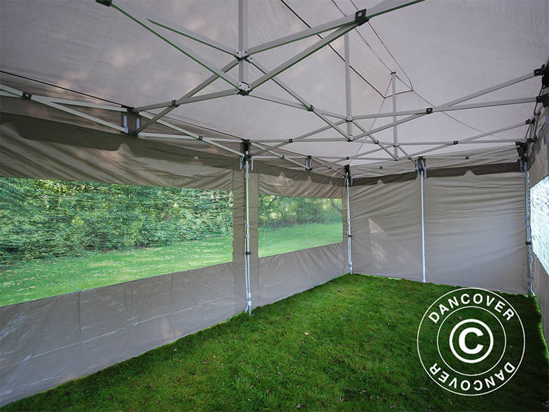 Foldetelt FleXtents PRO "Peaked" 4x8m Latte, inkl. 6 sider - Image 11