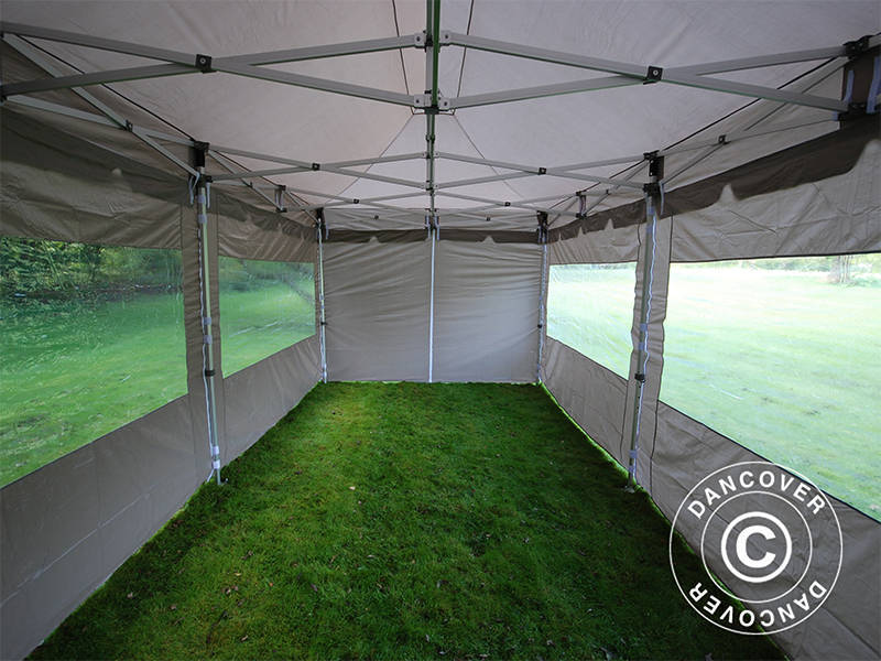 Foldetelt FleXtents PRO "Peaked" 4x8m Latte, inkl. 6 sider - Image 12
