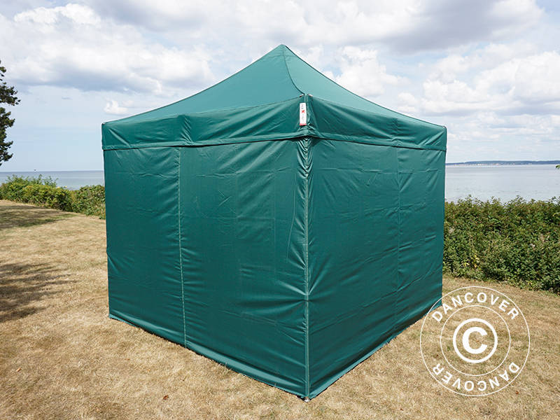 Foldetelt FleXtents PRO Steel 3x3m Grøn, inkl. 4 sider - Image 5