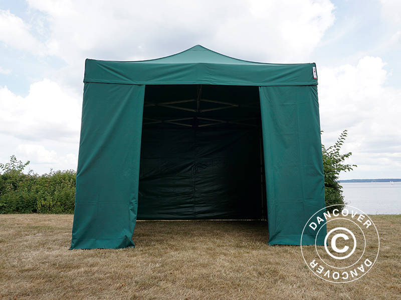 Foldetelt FleXtents PRO Steel 3x3m Grøn, inkl. 4 sider - Image 7