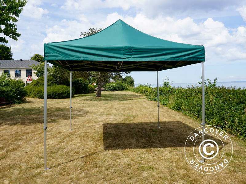 Foldetelt FleXtents PRO Steel 3x3m Grøn, inkl. 4 sider - Image 9
