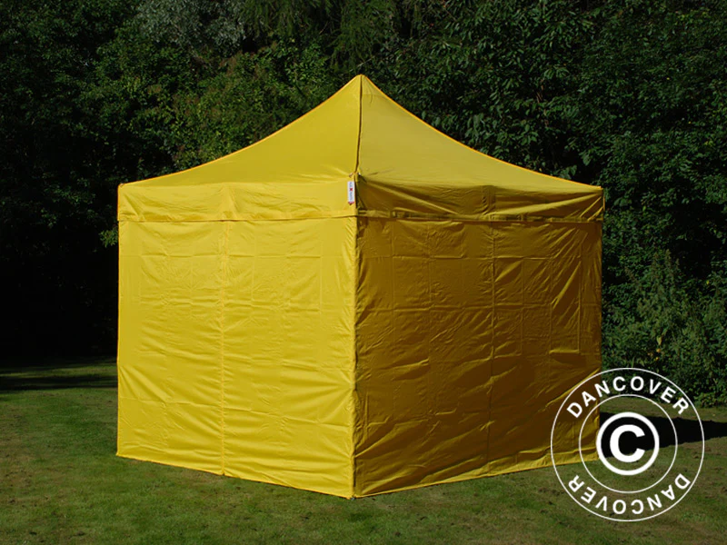 Foldetelt FleXtents PRO Steel 3x3m Gul, inkl. 4 sider - Image 2
