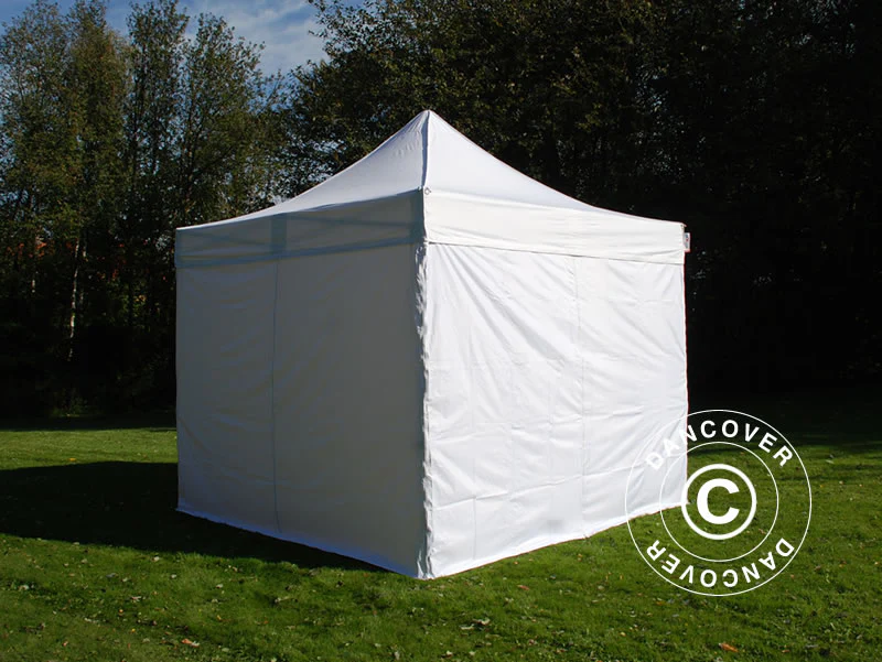 Foldetelt FleXtents PRO Steel 3x3m Hvid, Brandhæmmende, inkl. 4 sider - Image 5