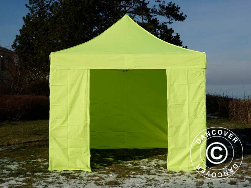 Foldetelt FleXtents PRO Steel 3x3m Neongul/grøn, inkl. 4 sider KUN 4 STK. TILBAGE - Image 2