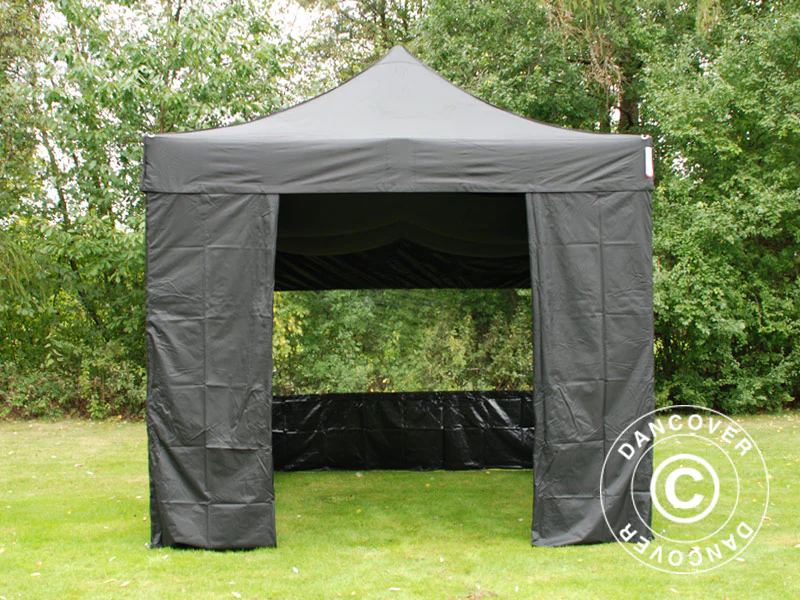 Foldetelt FleXtents PRO Steel 3x3m Sort, inkl. 4 sider - Image 3