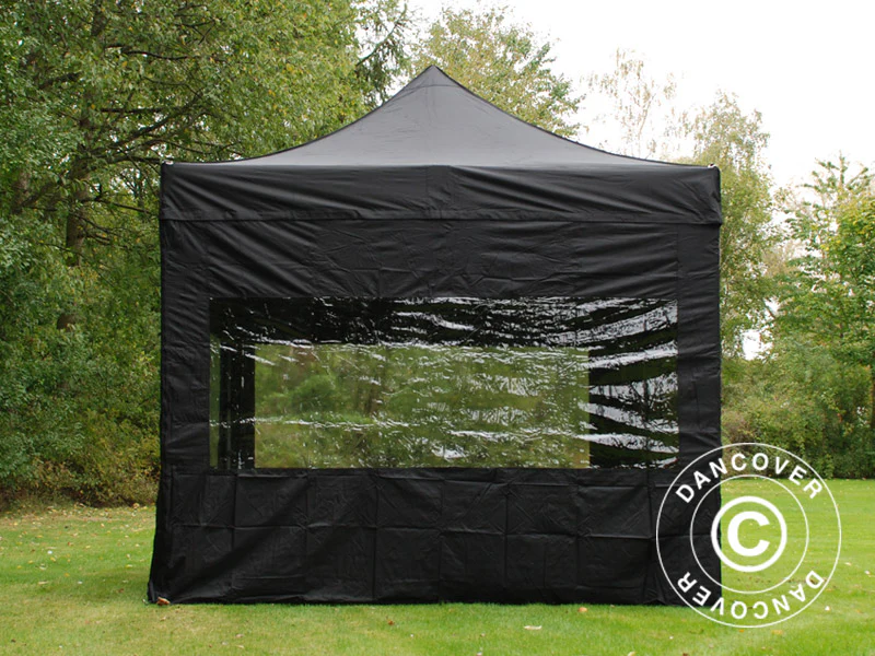 Foldetelt FleXtents PRO Steel 3x3m Sort, inkl. 4 sider - Image 4
