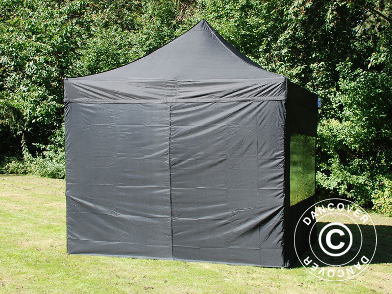 Foldetelt FleXtents PRO Steel 3x3m Sort, inkl. 4 sider - Image 6