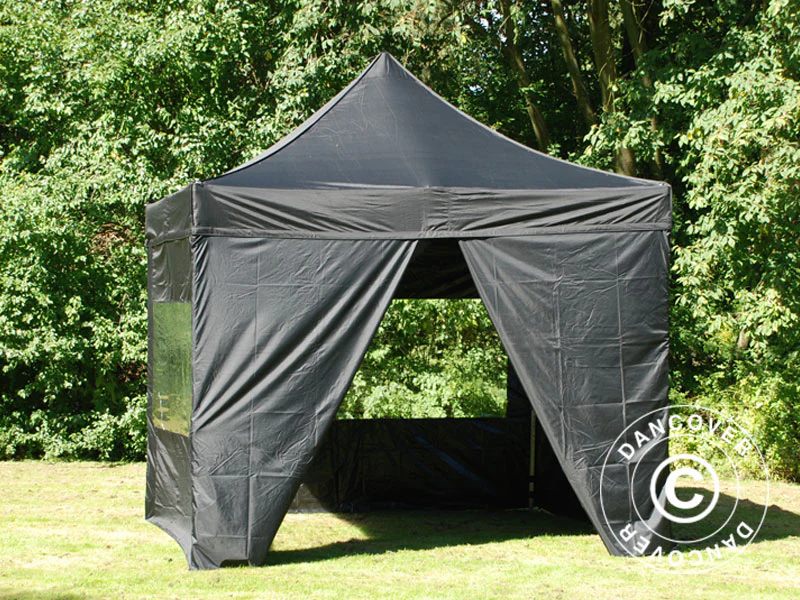 Foldetelt FleXtents PRO Steel 3x3m Sort, inkl. 4 sider - Image 7