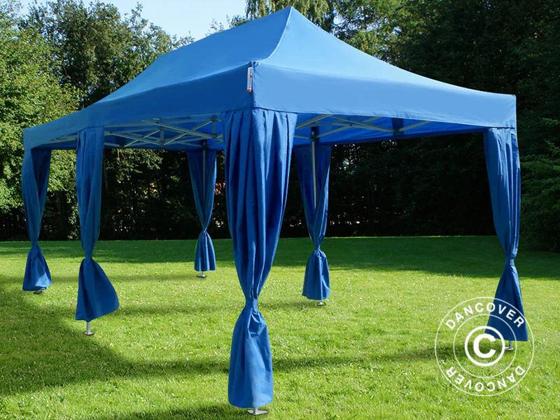 Foldetelt FleXtents PRO Steel 3x6m Blå, inkl. 6 pyntegardiner - Image 3