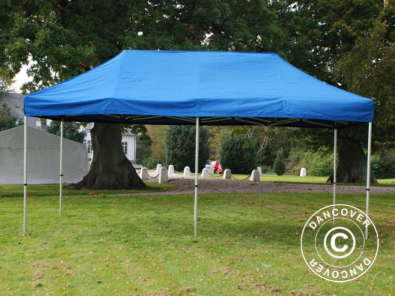 Foldetelt FleXtents PRO Steel 3x6m Blå, inkl. 6 pyntegardiner - Image 4