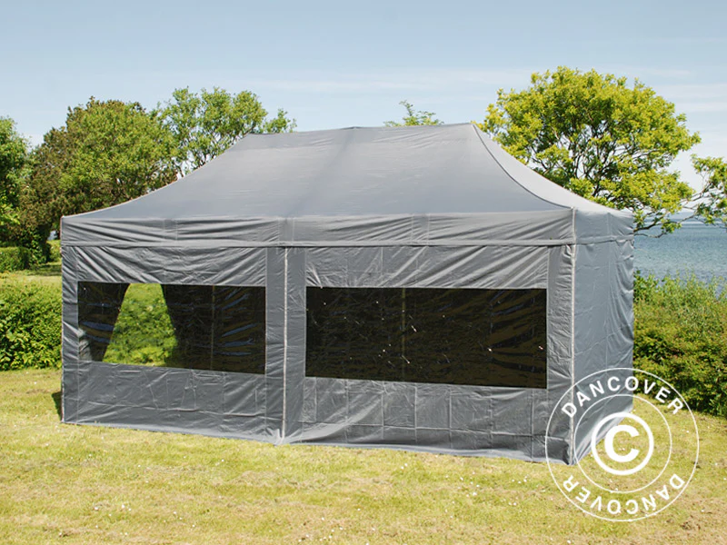 Foldetelt FleXtents PRO Steel 3x6m Grå, inkl. 6 sider - Image 2