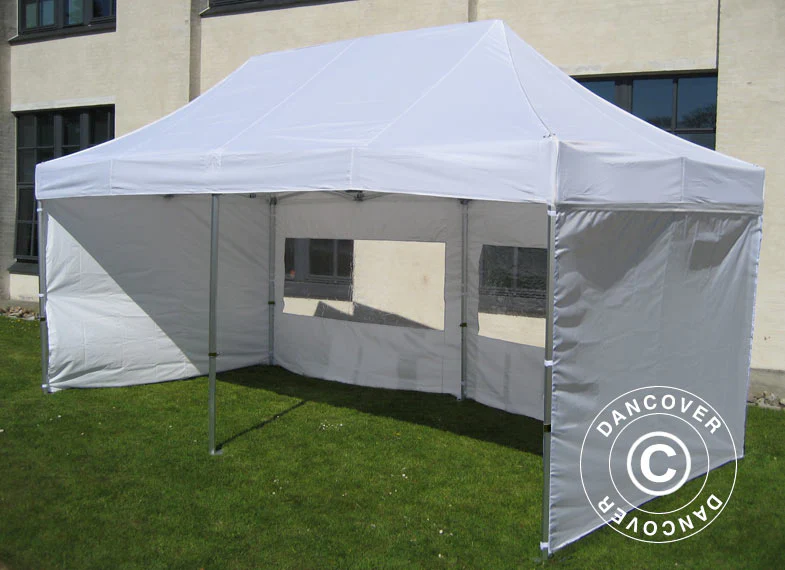 Foldetelt FleXtents PRO Steel 3x6m Hvid, inkl. 6 sider - Image 3