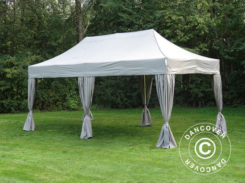 Foldetelt FleXtents PRO Steel 3x6m Latte, inkl. 6 pyntegardiner - Image 2
