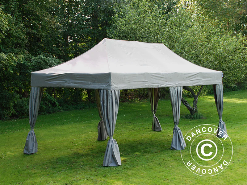 Foldetelt FleXtents PRO Steel 3x6m Latte, inkl. 6 pyntegardiner - Image 3
