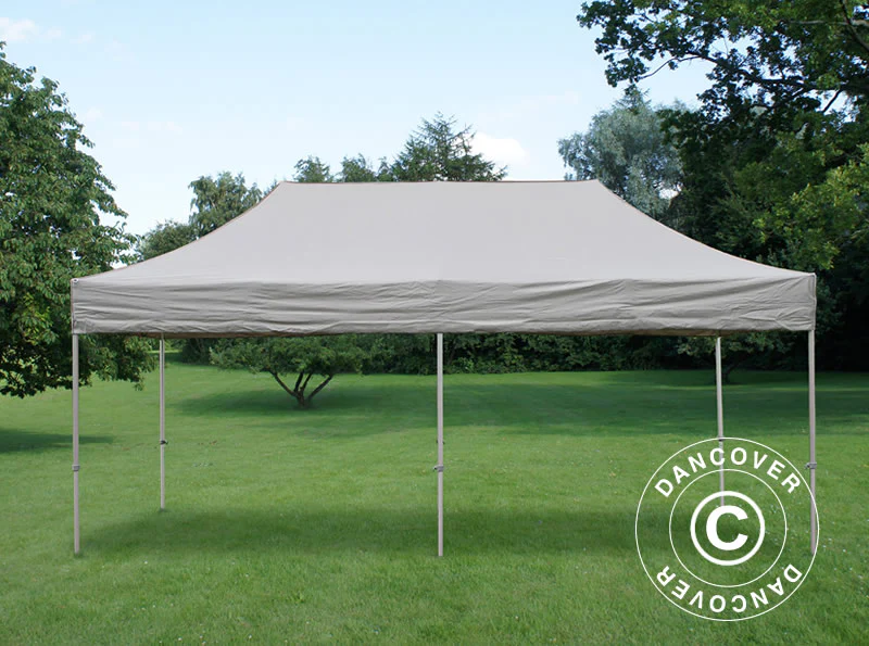 Foldetelt FleXtents PRO Steel 3x6m Latte, inkl. 6 pyntegardiner - Image 4