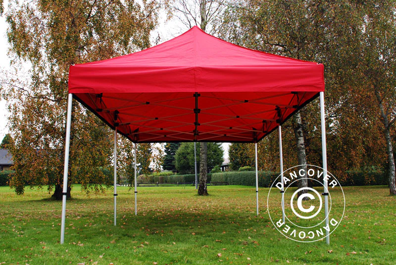 Foldetelt FleXtents PRO Steel 3x6m Rød, inkl. 6 sider - Image 5