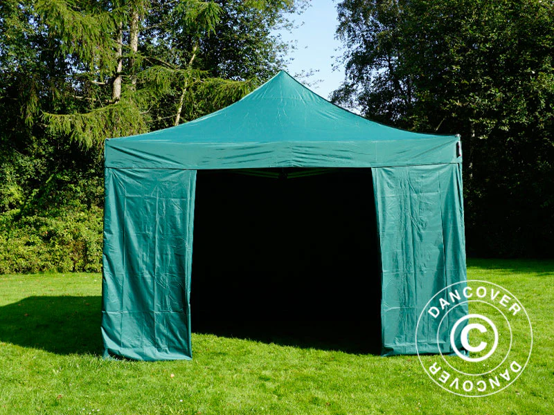 Foldetelt FleXtents PRO Steel 4x4m Grøn, inkl. 4 sider - Image 2